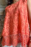 Veronica Embroidered Tank Cayenne